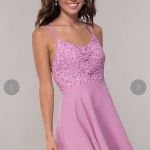 Mauve short prom dress